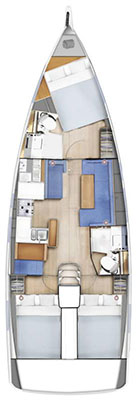 Photo #2 - Sun Odyssey 410 - 3 cab. (CLASS) in Bormes Les Mimosas - 35170