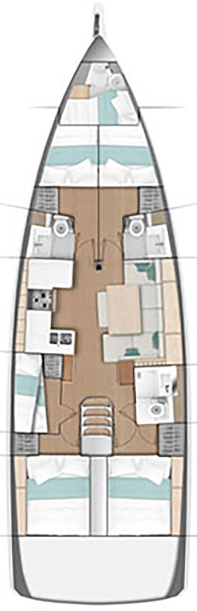 Photo #2 - Sun Odyssey 490 - 5 + 1 cab. (ECONOMY) in Capo d'Orlando - 35229