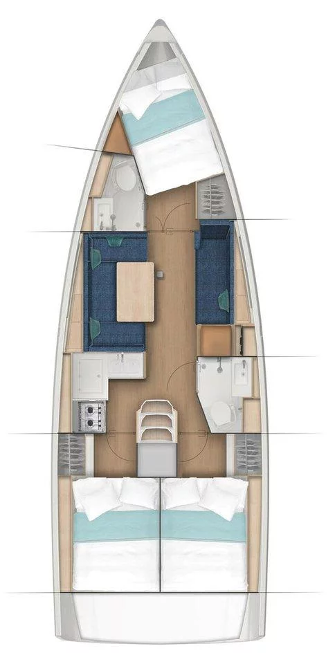 Sun Odyssey 410 - 3 cab. (Wind Kiss)  - 1