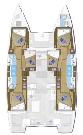 Lagoon 50 - 6 + 1 cab. (High Life)  - 1
