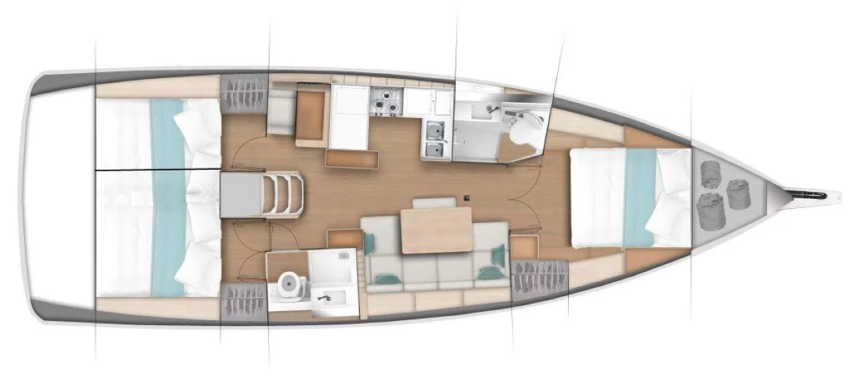 Sun Odyssey 440 - 3 cab. (Summer Salt)  - 1