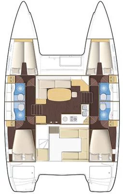 Lagoon 40 - 4 + 2 cab (CLASS)  - 1