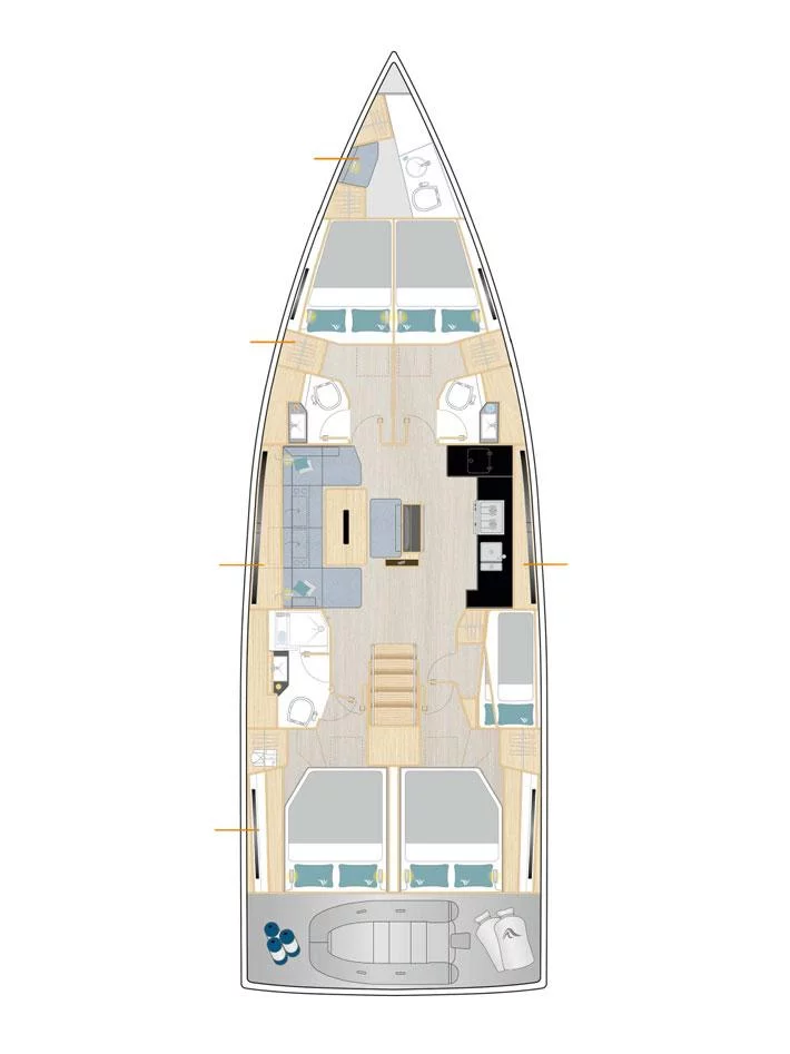 Hanse 510 - 5 + 1 cab. (Hype)  - 1