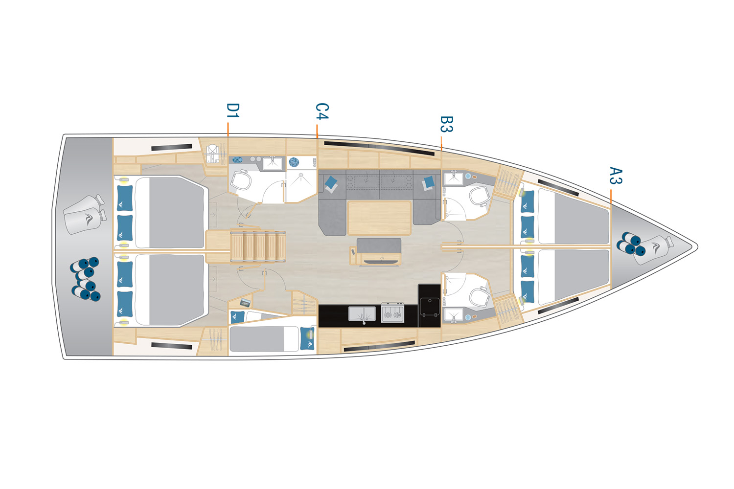 Photo #2 - Hanse 460 (Bliss) in Kastela - 36538