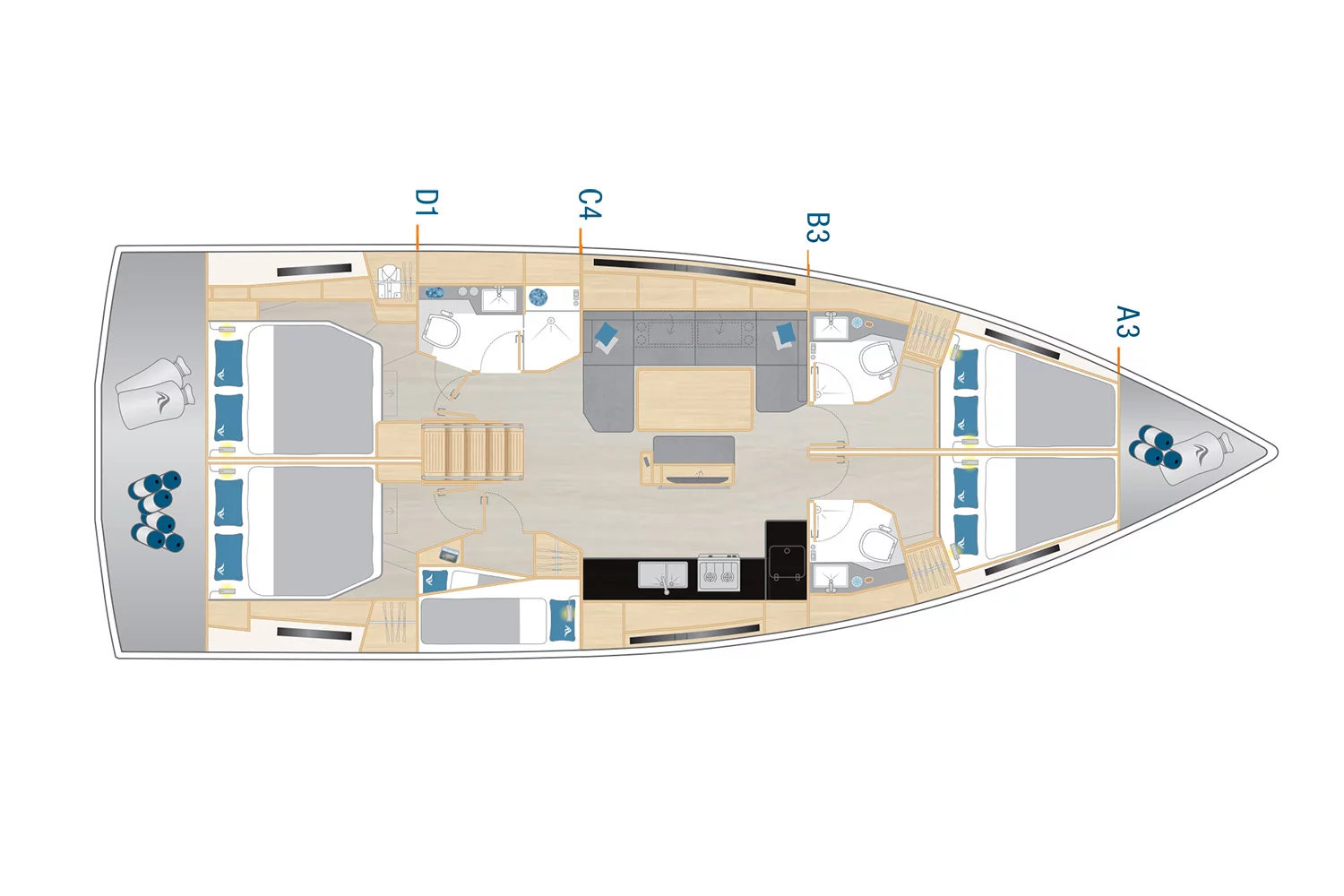 Hanse 460 (Bliss)  - 1