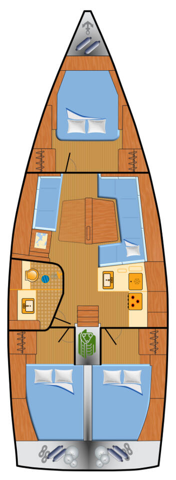 Photo #2 - Hanse 418 - 3 cab. (Seahawk) en Krk - 36562