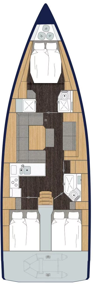 Bavaria C45 Style - 3 cab. (Santa Cruz)  - 1