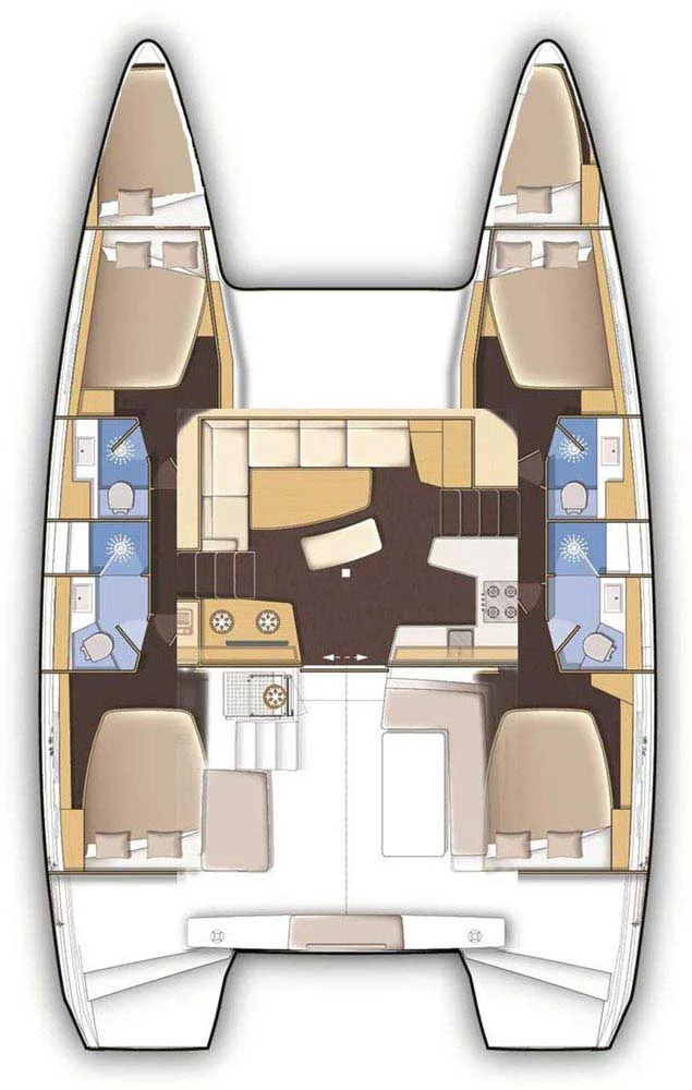 Lagoon 42 - 4 + 2 cab. (Top Light)  - 1