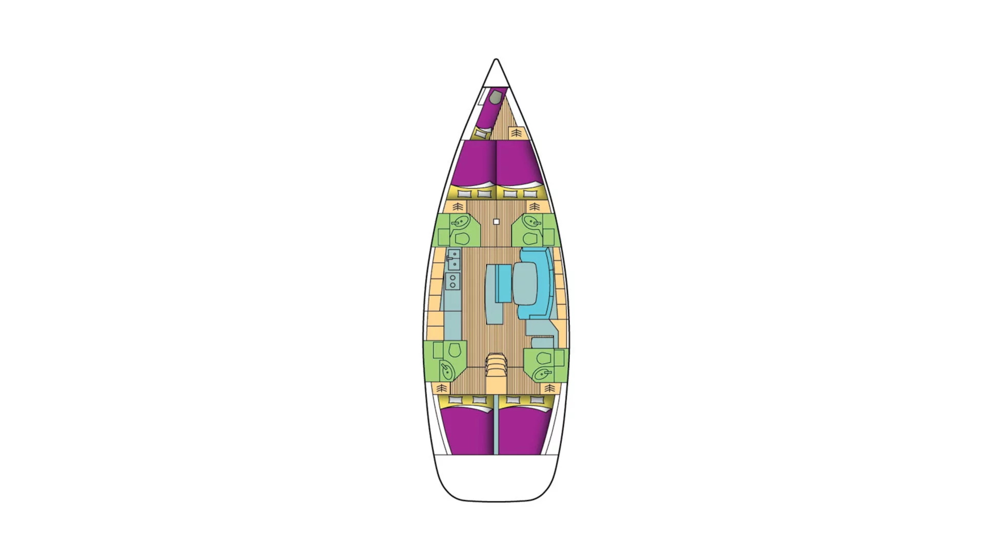 Cyclades 50.4 - 4 + 1 cab. (Maria)  - 1