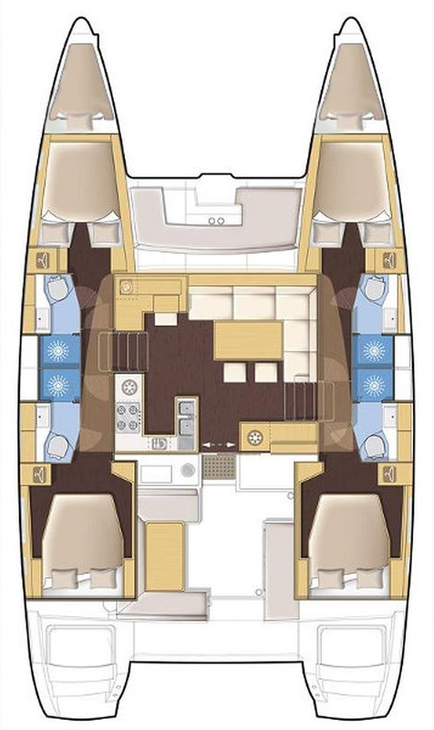 Photo #2 - Lagoon 450 F - 4 + 2 cab. (Red Twin II) en Primosten - 36908