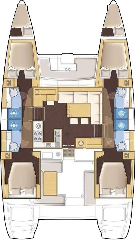 Lagoon 450 F - 4 + 1 cab. (Isma)  - 1