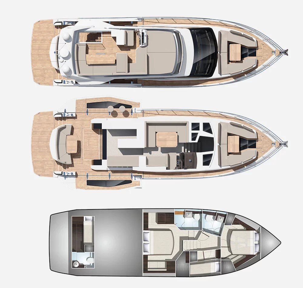 Galeon 500 Fly - 3 cab. (Champ Atlantis)  - 3