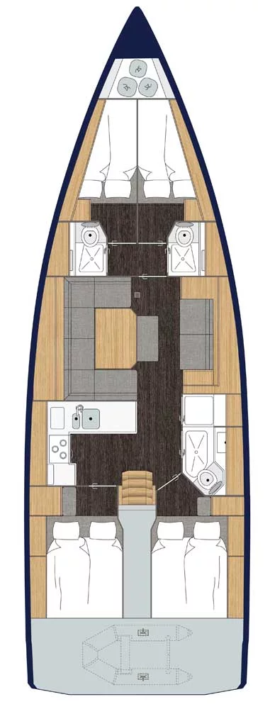 Bavaria C45 - 4 cab. (Deep Blue)  - 1