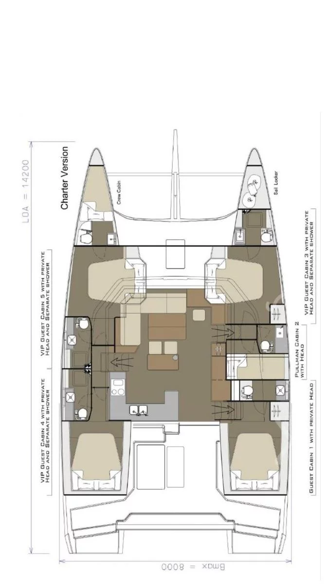Dufour 48 Catamaran - 5 + 1 cab. (Argo)  - 1