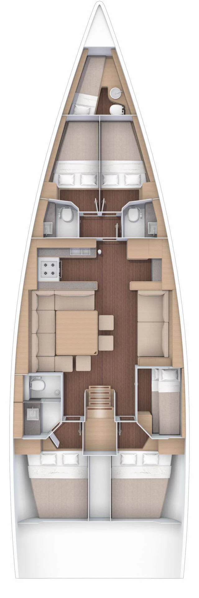 Dufour 56 Exclusive - 5 + 1 cab. (Moonlight)  - 19