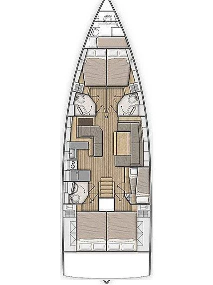 Oceanis 51.1 - 5 + 1 cab. (Captain George)  - 1