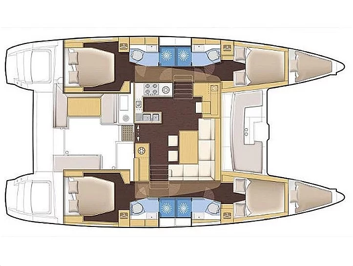 Lagoon 450 F - 4 + 2 cab. (Azraq)  - 1
