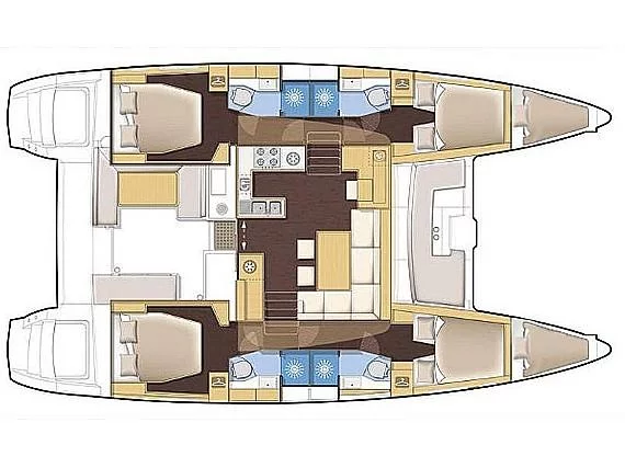 Lagoon 450 F - 4 + 2 cab. (Azraq)  - 1