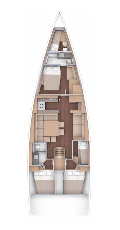 Dufour 56 Exclusive - 4 + 1 cab. (Alpina)  - 3