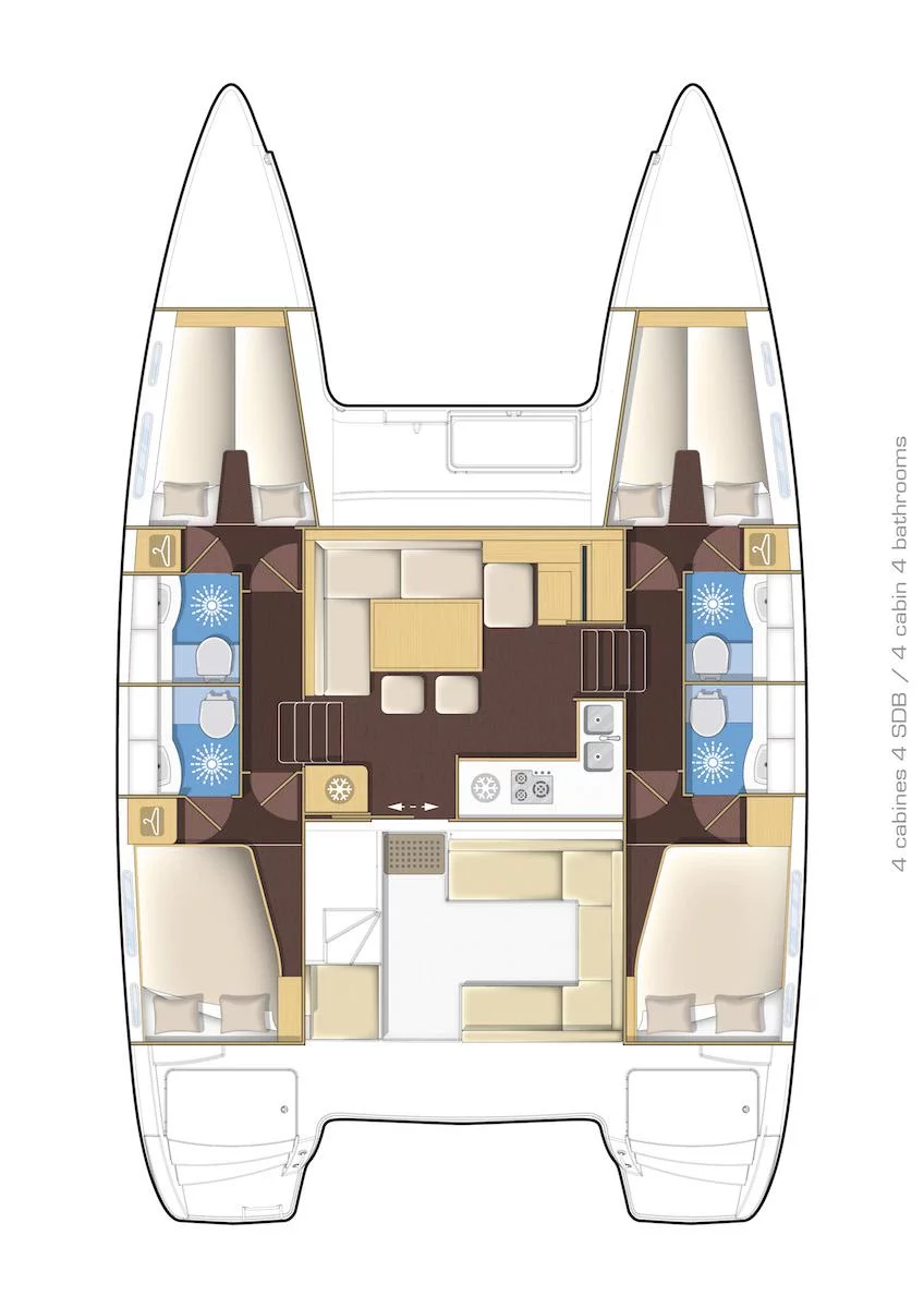 Lagoon 400 S2 - 4 + 2 cab. (Second Wind)  - 1