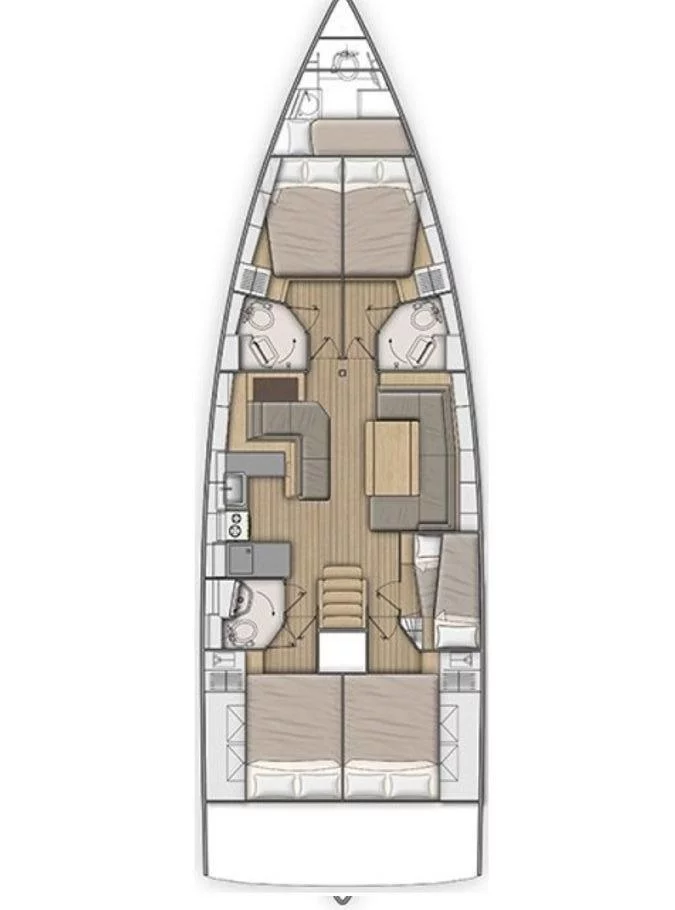 Oceanis 51.1 - 5 + 1 cab. (Olga)  - 1