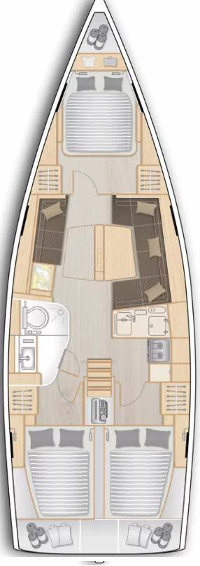 Hanse 418 - 3 cab. (L'epaulard III)  - 1