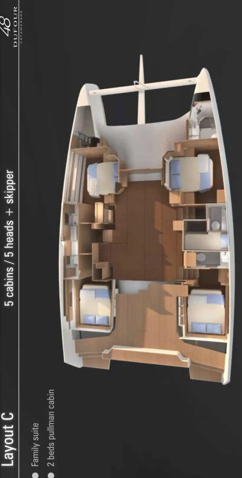 Dufour 48 Catamaran - 5 + 1 cab. (Mojito)  - 0