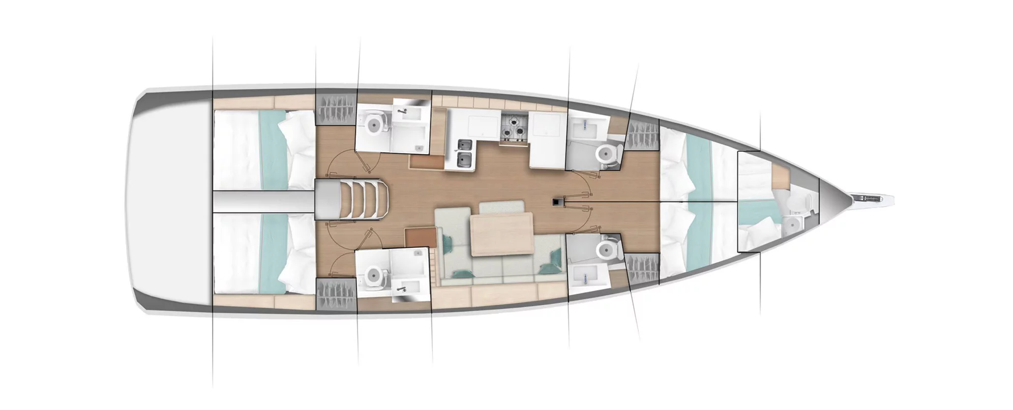 Sun Odyssey 490 - 4 + 1 cab. (CALICO JACK)  - 9