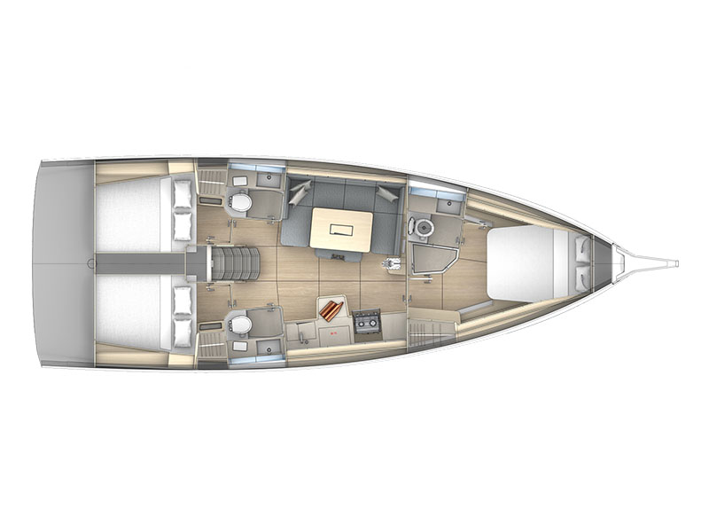 Dufour 41 - 3 cab. — photo 2