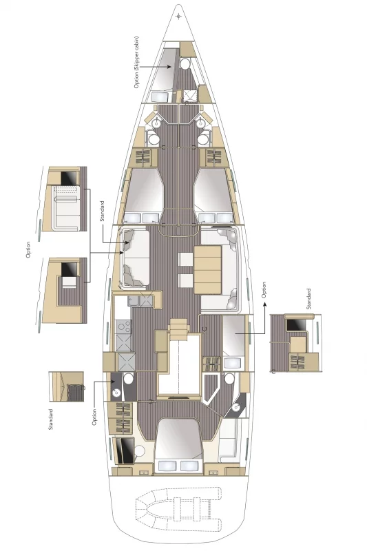 Jeanneau 64 - 4 cab. (Nada III)  - 1