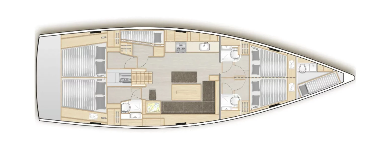 Hanse 508 - 5 + 1 cab. (Medusa II)  - 1