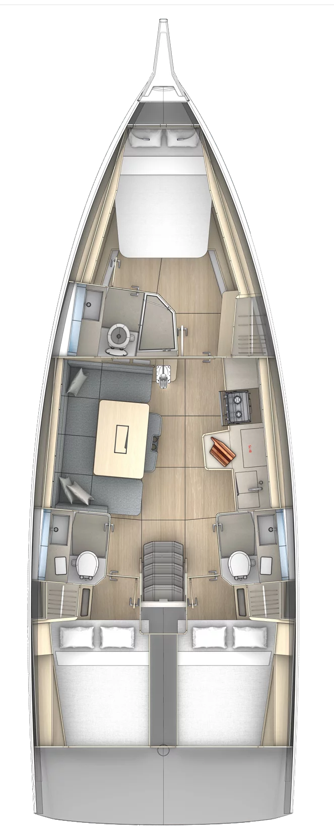 Dufour 41 - 3 cab. (Kairos)  - 1