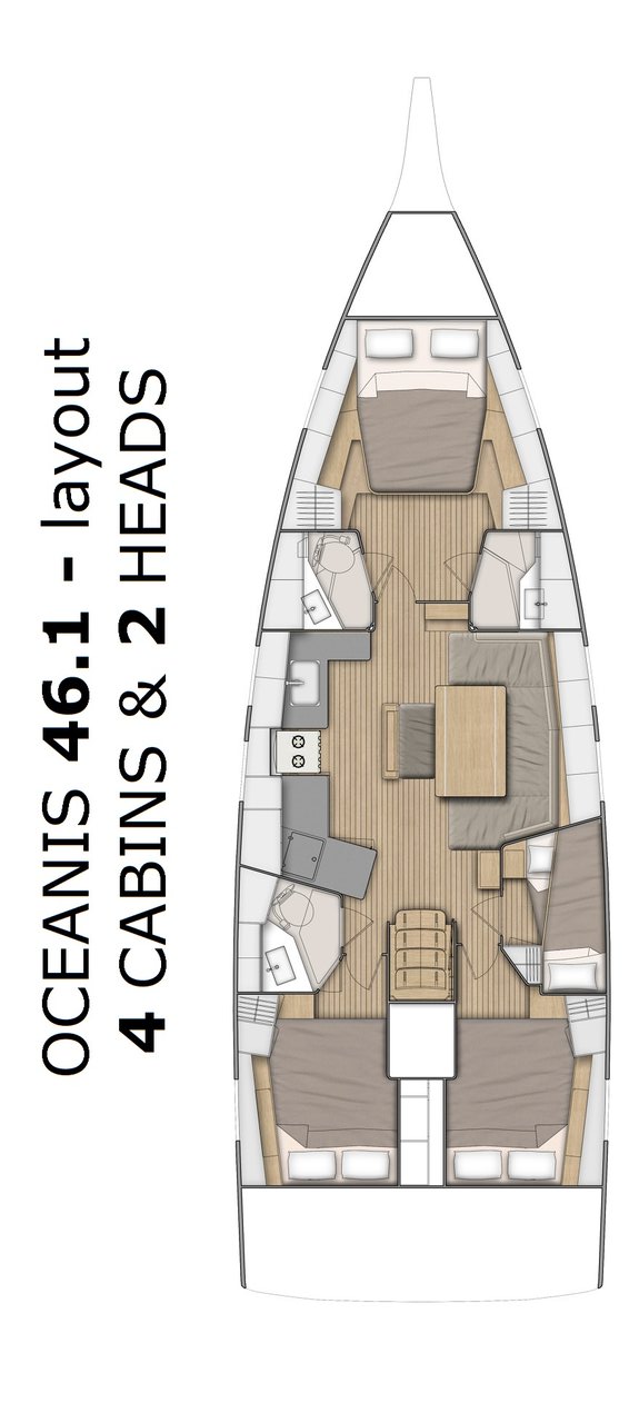 Photo #2 - Oceanis 46.1 - 4 cab. (Olma) en Split - 39436