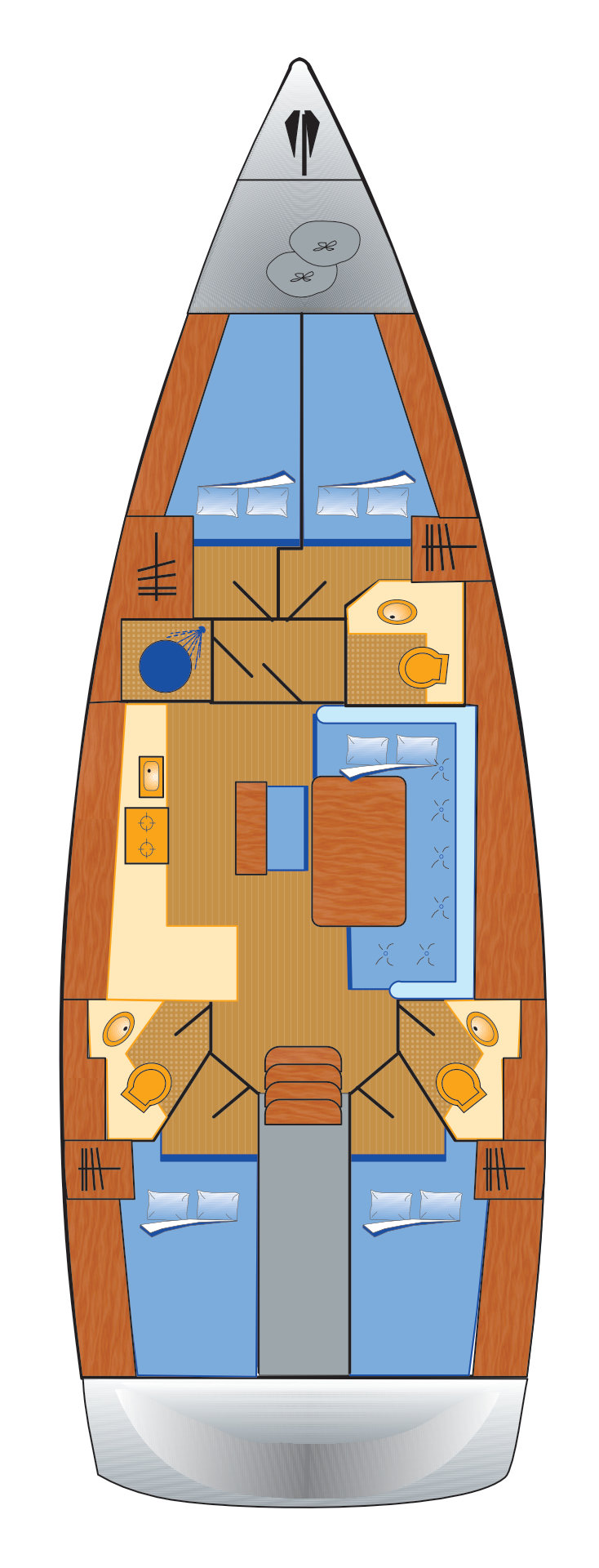 Photo #2 - Bavaria Cruiser 46 - 4 cab. (Momo) in  - 39601