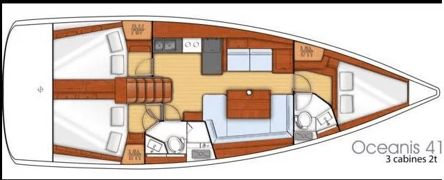 Oceanis 41 (Asjemenou)  - 13