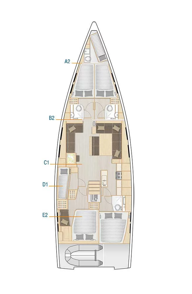 Hanse 548 - 5 + 1 cab. (Adele)  - 1