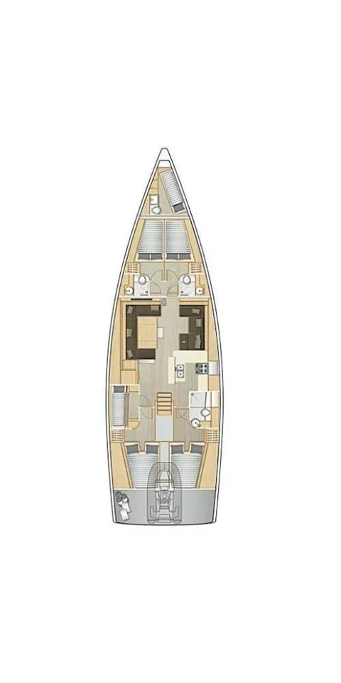 Hanse 588 - 5 + 1 cab. (Leah)  - 1