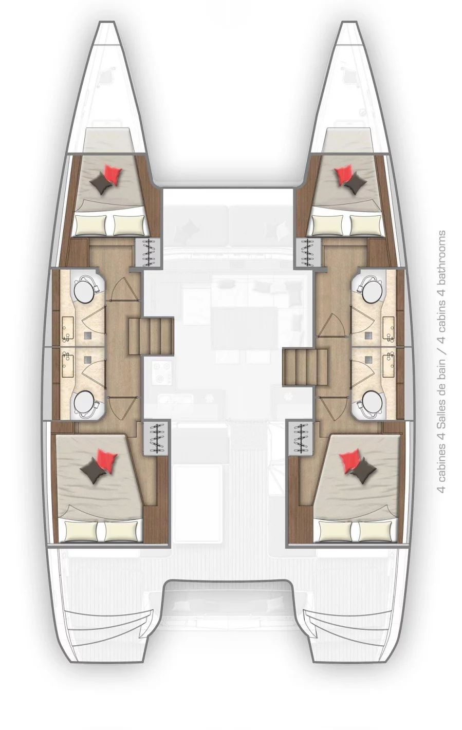 Lagoon 40 - 4 + 1 cab. (Zekner)  - 1