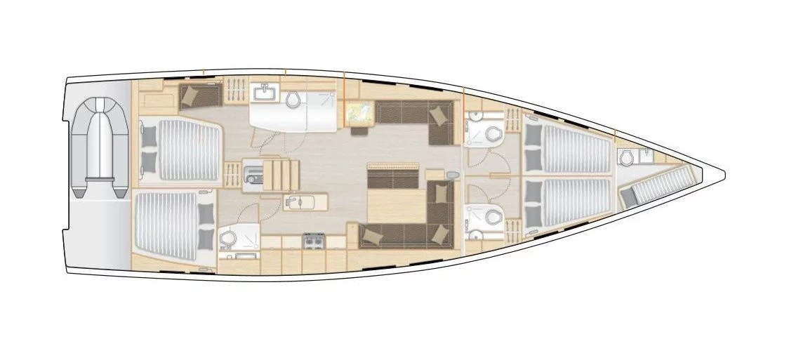 Hanse 548 - 4 + 1 cab. (Joy)  - 2