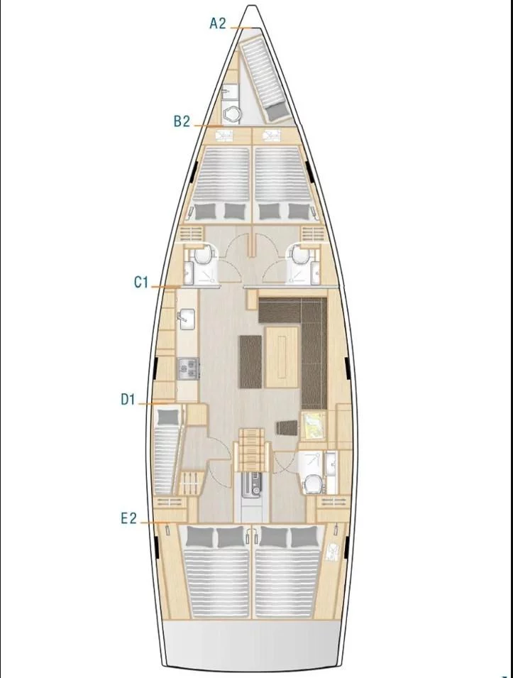Hanse 508 - 5 + 1 cab. (Neraida)  - 1