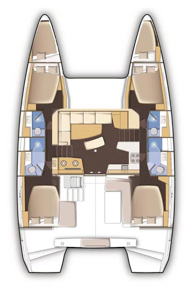 Lagoon 42 - 4 + 2 cab. (Maximus)  - 1
