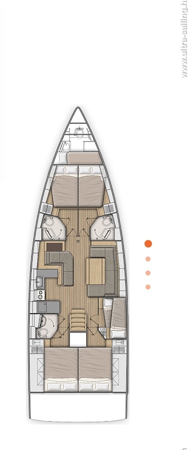 Photo #2 - Oceanis 51.1 - 5 + 1 cab. (True Wind) in Trogir - 41753