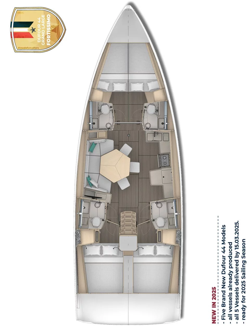 Dufour 44 - 4 cab (Furioso)  - 9