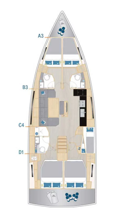 Hanse 460 (Mare Morea)  - 1