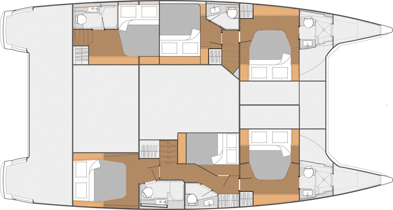 Photo #2 - Fountaine Pajot Saba 50 Quintet - 5 + 1 cab. (Nowhere) en Plage de concombre - 42697