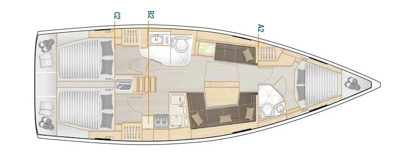 Hanse 418 - 3 cab. (Chrisama)  - 1