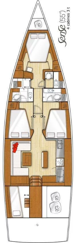 BENETEAU SENSE 55 (Baraka)  - 17