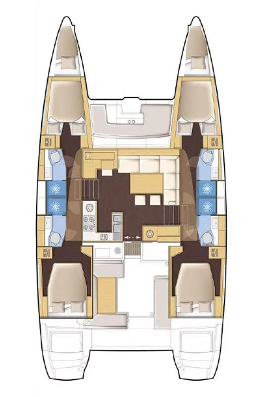 Lagoon 450 F - 4 + 2 cab. (LIBERTAS DS (ex. Thor))  - 1