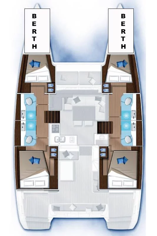 Lagoon 40 - 4 + 2 cab (Queen Marry II)  - 14