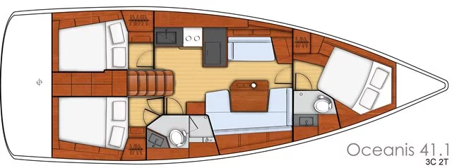 Oceanis 41.1 (Mala Nevina)  - 9